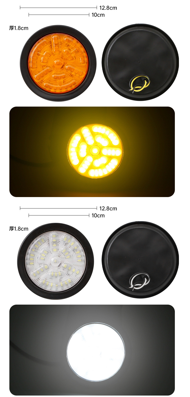 24V Truck Rear Tail Light Rubber Light Led Trailer Tail Light Cimc Large Truck Brake Light Driving Light Reversing Turning Light