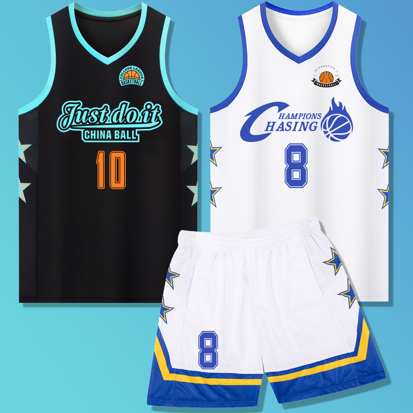 Children's Basketball Uniform Set with Printed Numbers for Boys, Primary School Students, Competition Training Team Uniforms, Girls' Class Uniforms, Basketball Uniforms, Training Camps