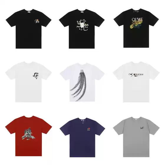 Cross-Border Streetwear American Retro Short-Sleeve T-Shirt 26 New Men's Women's Summer Loose Crewneck Casual Half-Sleeve Top