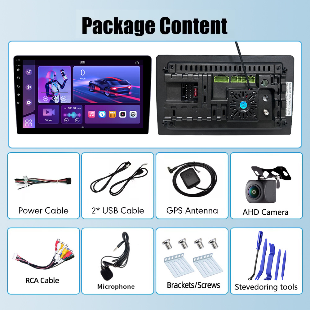 9寸店铺标配+小工具+AHD摄像头 / 1+16GB+Carpaly    4核WiFi版