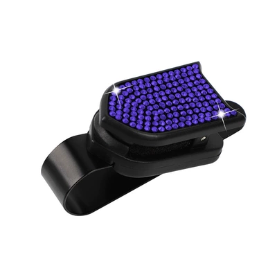 Accessories: Rhinestone Car Document Holder, Car Glasses Clip/Bill Clip - hot-diamond-blue-diamond