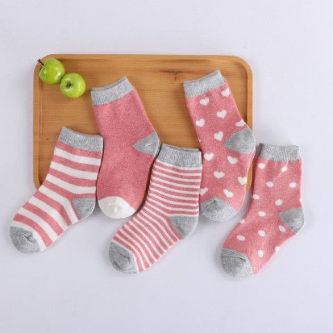 Zhuji calcetines para niños primavera y otoño invierno calcetines de algodón sólido para niños y niñas calcetines para bebés recién nacidos al por mayor
