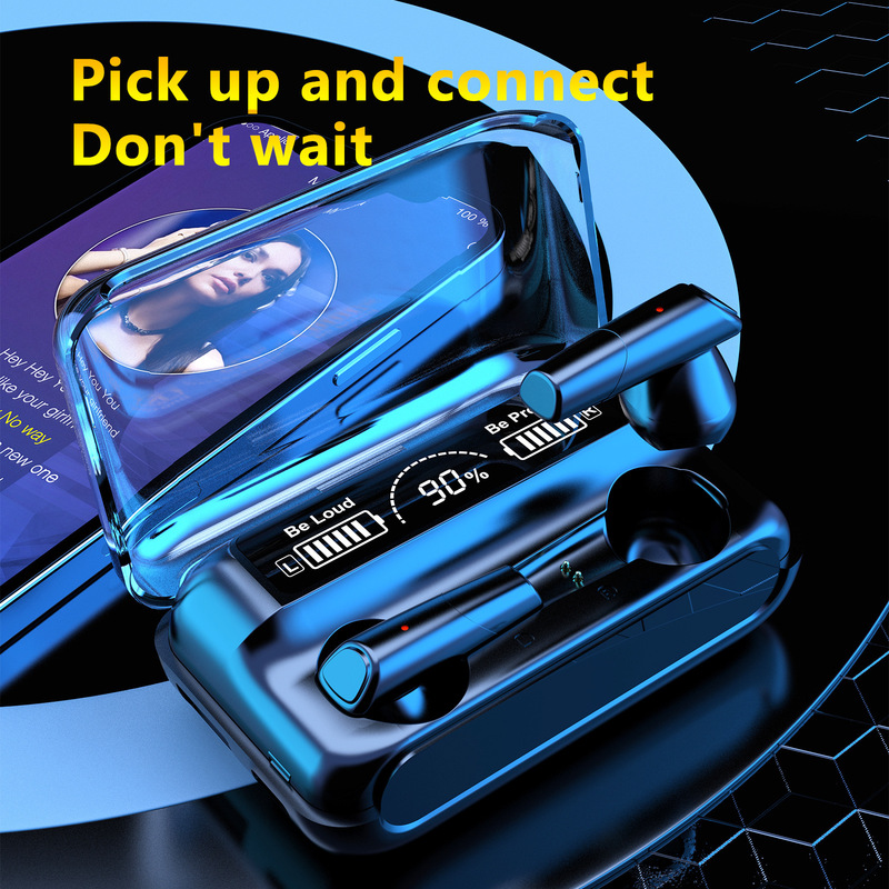 New Cross-Border Oks-02 Bluetooth Headset, Sports Wireless Dual-Ear Bluetooth Stereo In-Ear Type with Power Bank