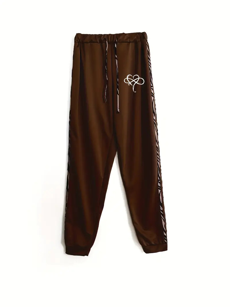 Lässiges Zweiteiler-Set für Damen – Langärmliger Pullover mit Streifen und passende Hose (S-XXL, Polyestermischung, bequemes Streetwear-Outfit)​_voghion.com