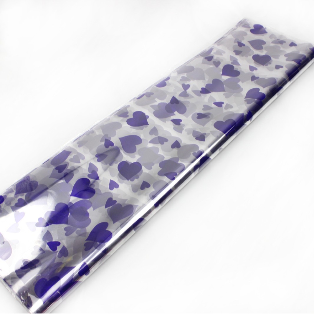 Flor envuelta en celofán impresión papel de plástico papel de regalo papel de embalaje transparente de Apple regalo flor material de embalaje al por mayor