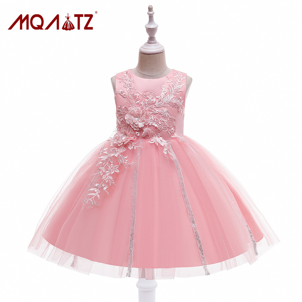 Children's ballgown princess dress with sequins, tulle, lace, embroidered child wedding dress girl ballgown piano performance costume