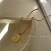 Square design necklace, fashionable chain for key bag , accessory, 2024 years, light luxury style, trend of season, simple and elegant design