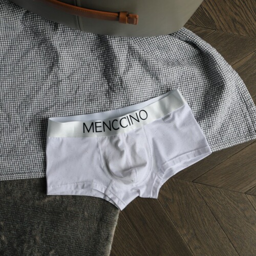 MENCCINO trendy men's underwear sexy low waist tight comfortable breathable boxer briefs youth sports square bottom