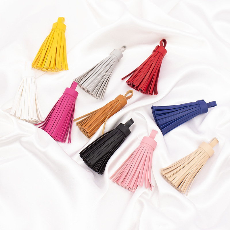 Leather Tassel Handmade DIY Accessory Miu Style Bag Charm Makeup Coin Purse Tassel Fringe Keychain Leather Tassel Handmade DIY Accessory Miu Style Bag Charm Makeup Coin Purse Tassel Fringe Keychain