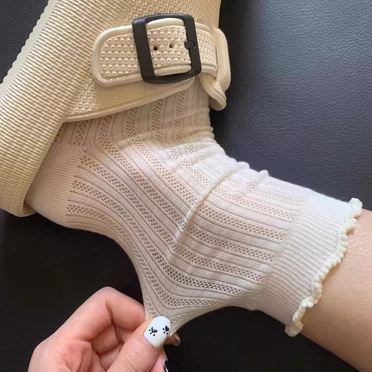 Don'T Ask! They Really Are Comfortable to Wear~ Thin and Soft Mesh Socks Are so Beautiful~ Breathable Summer Socks for Women in Japanese Style