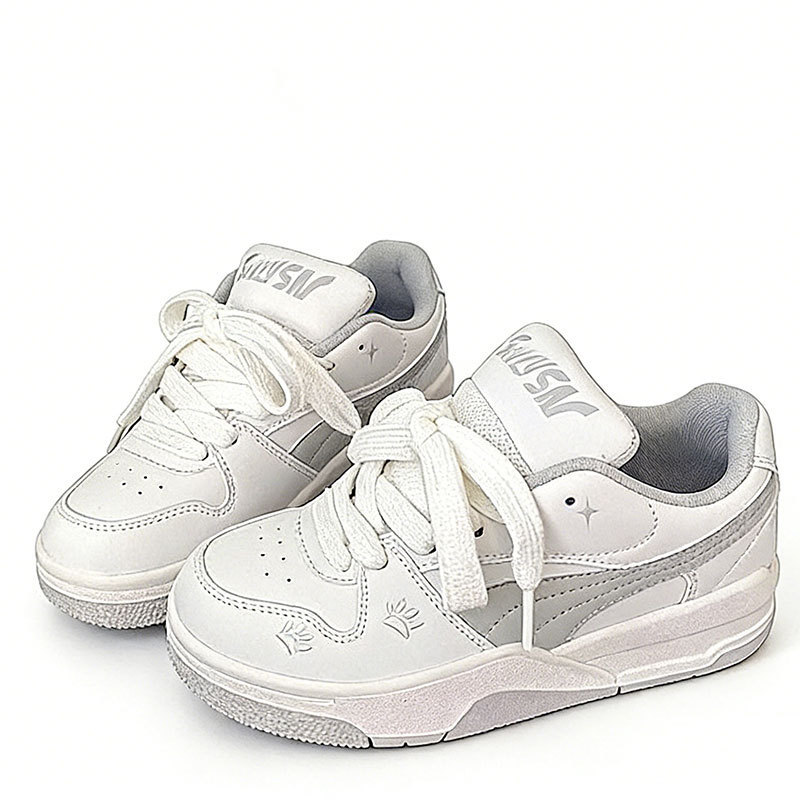 Zapatos de pan de fondo grueso de nicho original zapatos deportivos de mujer zapatos casuales de estudiantes zapatos blancos 2026 nuevos zapatos de skate