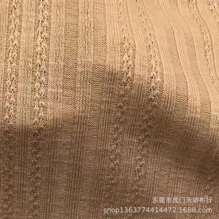 秋冬新款罗纹坑条提花布 粗针捻丝罗纹 不规则罗纹坑条提花布面料