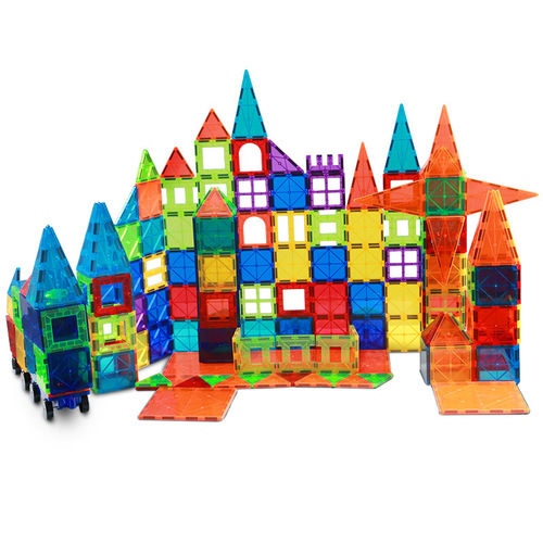 Cross-border color window magnetic tiles magnetic blocks spares set children's toy gift transparent for boys wholesale for girls