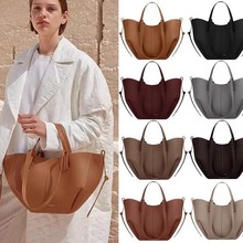 跨境现货托特包Cyme真皮通勤手提单肩包托特包包小众设计