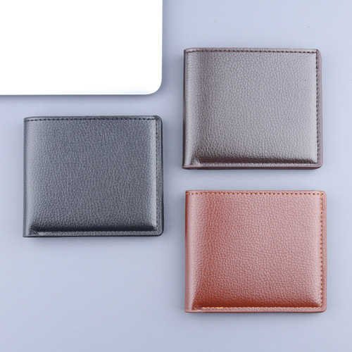 Men's short wallet wholesale cross-border e-commerce men's wallet men's wallet no LOGO factory 6 cards