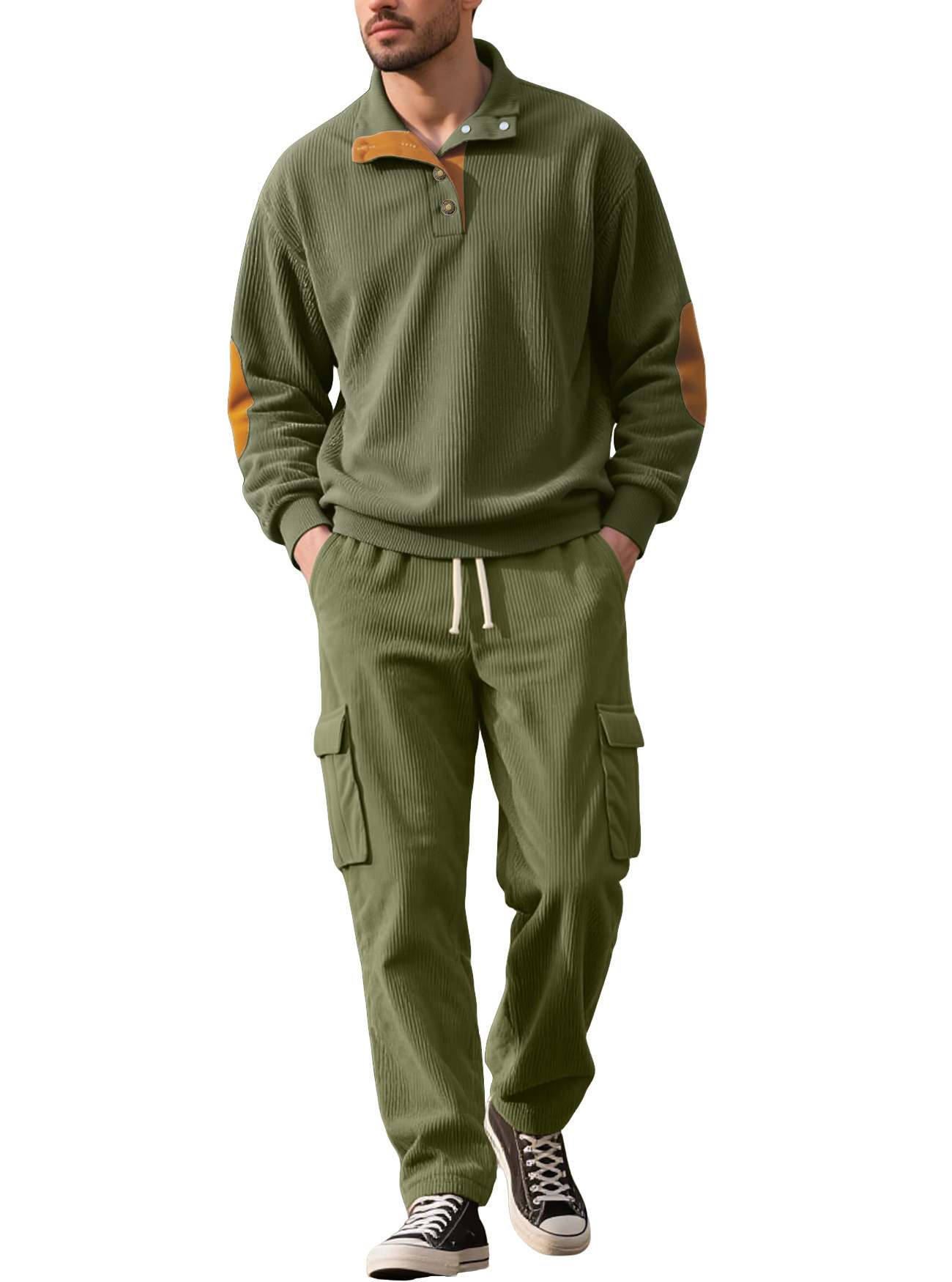 Conjunto de Sudadera y Pantalón de Trabajo para Hombre de Poliéster para Uso Diario