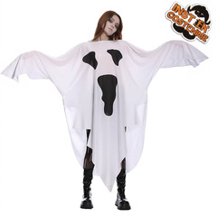 クロスボーダーハロウィン大人のコスプレ衣装マントハロウィンホラーお化け服メイクアップ女性白