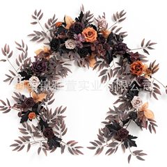 国境を越えたハロウィーンクリスマスシミュレーションユーカリバラユーカリ花藤条花輪食卓装飾1.8m