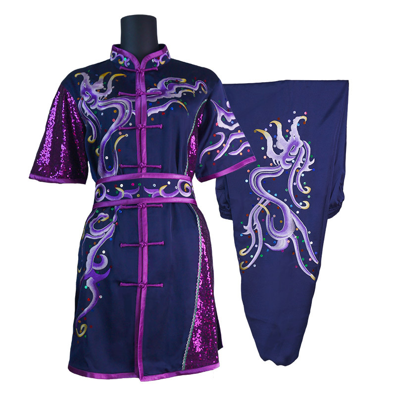 大业亨通武术表演服男儿童练功比赛训练服女竞赛服龙武竞赛服-阿里巴巴