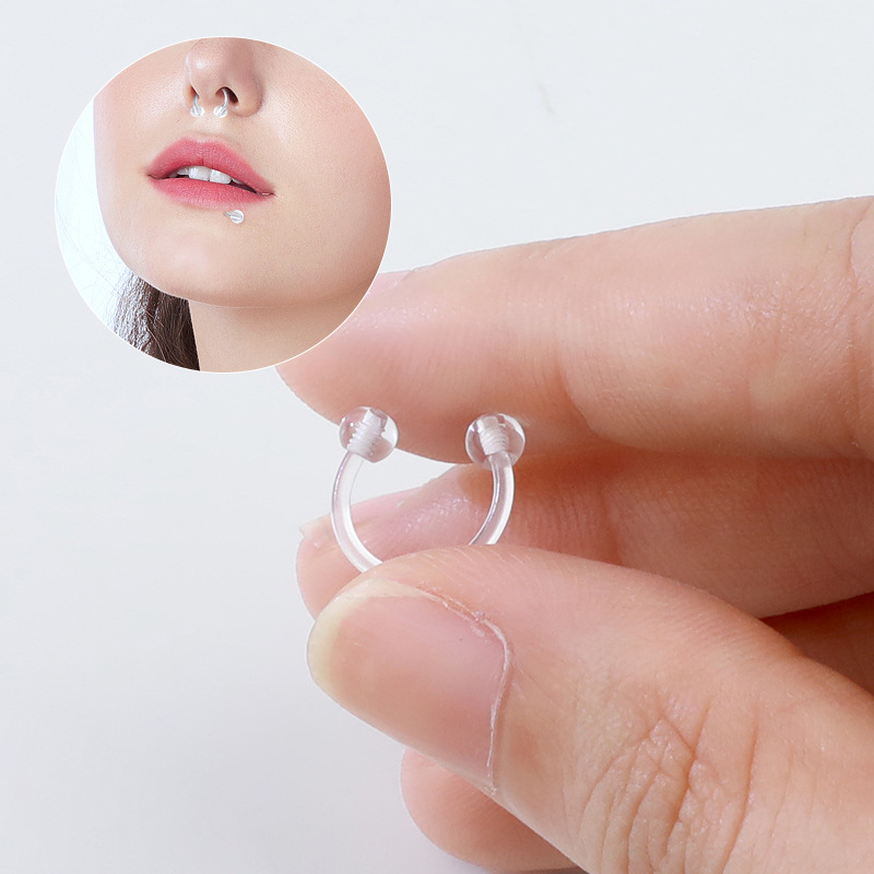 Transparenter U-förmiger Nasenstecker Ohrschmuck_voghion.com