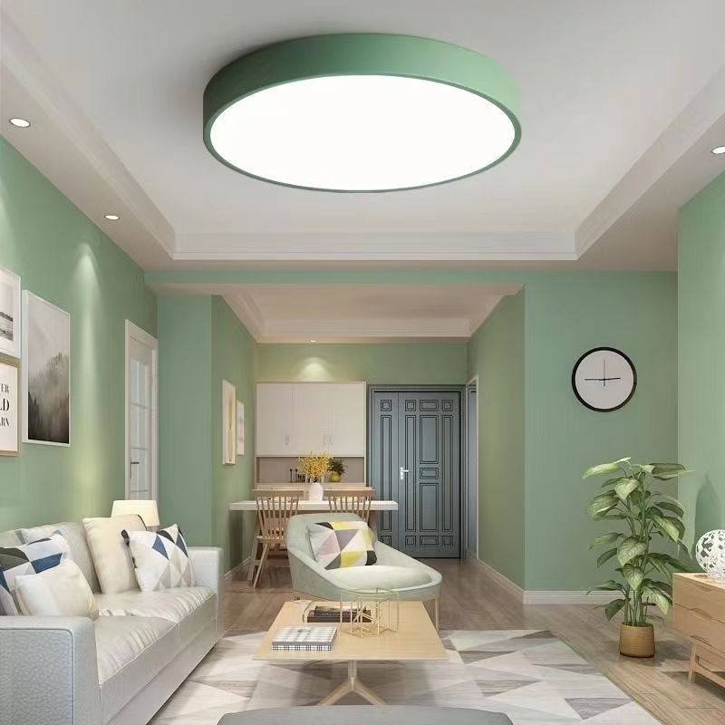 led ceiling lamp Nordic simple living room lamp round bedroom children's lamp balcony aisle engineering ceiling lamp