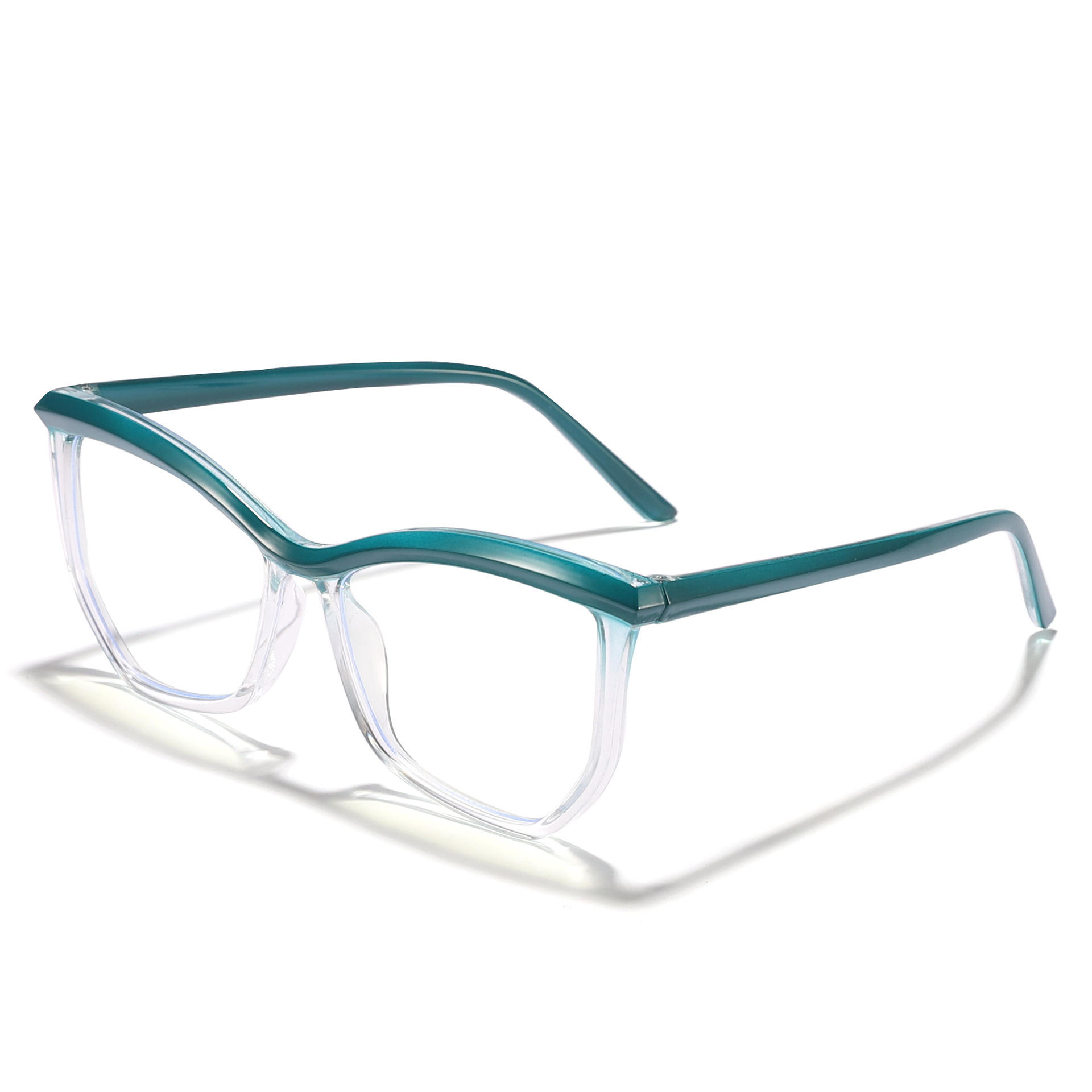 Marco de gafas de cejas transfronterizo antiazul espejo plano poligonal irregular marco de gafas de maquillaje europeo y americano puede equiparse con miopía