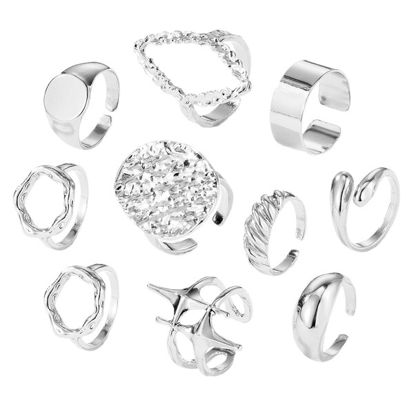 geometric metal ring