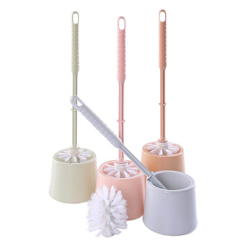 Juego de Cepillo de Inodoro con Base de Plástico, Mango Largo, Cerdas Suaves, para Baño