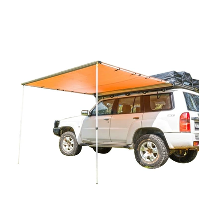 Cross-Border Car Side Tent Outdoor Camping Car Canopy Car Side Tent Rainproof Car Self-Driving Tour Stable (Avtomobil yan çətirləri) - khaki-280g-canvas-152-m