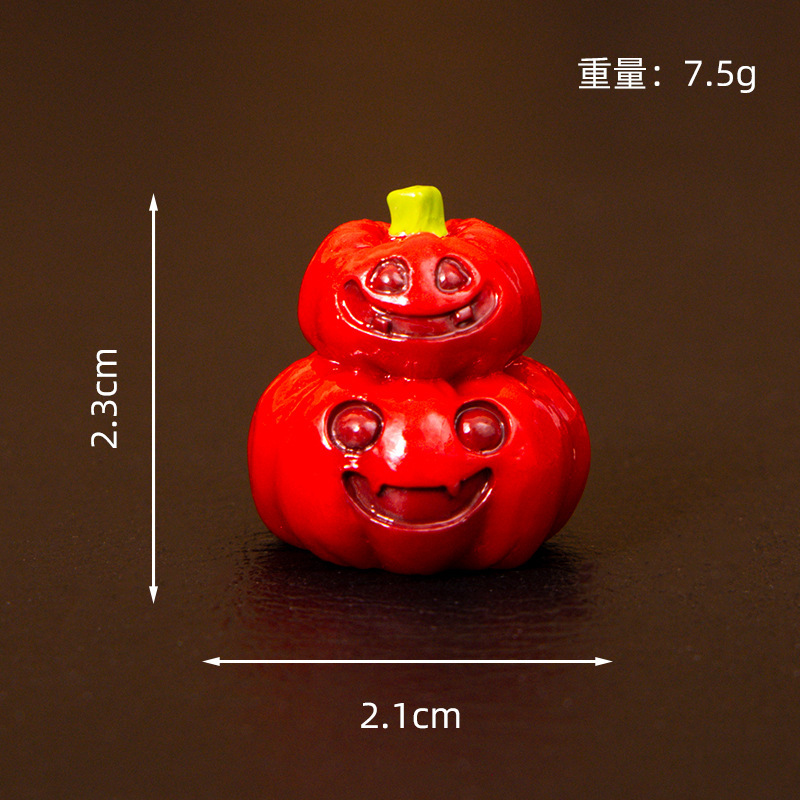 国境を越えたハロウィンのカボチャのミニチュア造園、創造的な家の装飾、デスクトップ用樹脂DIYクラフト装飾品|undefined