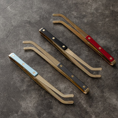 Dalian Tang Copper and Aluminum Tea Tongs Pure Copper Tea Cup Holder, Tea Tongs, Cup Holder for Home Gongfu Tea Accessories