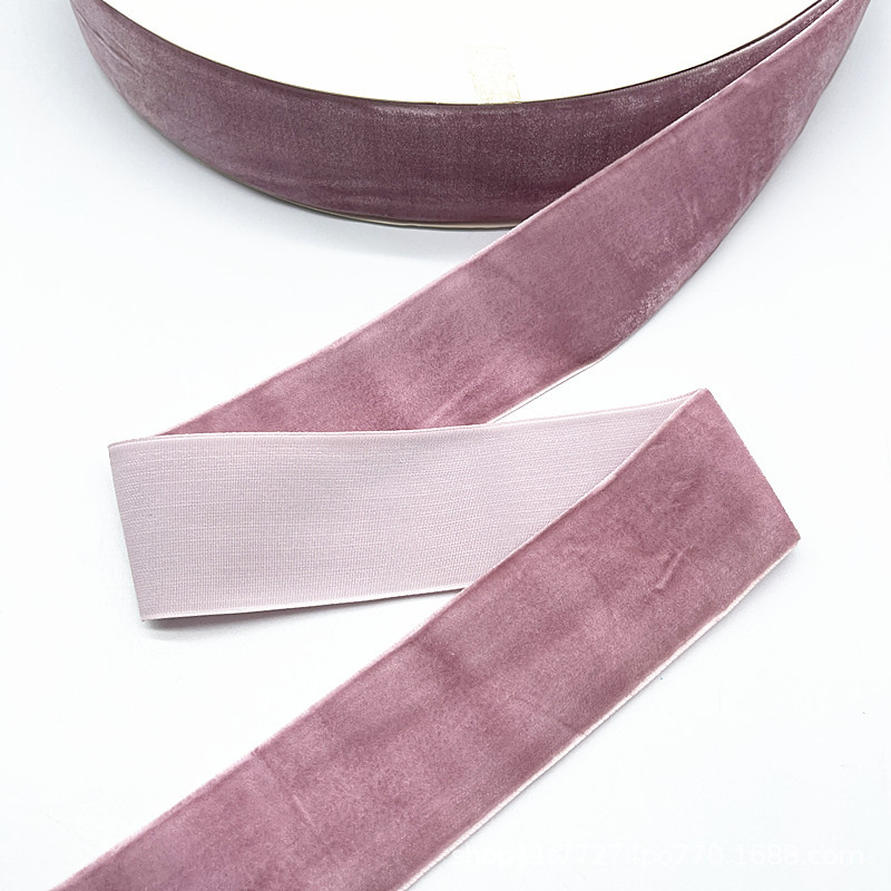 2.7 Métro / paquete de terciopelo de 38 mm boda hecha a mano cinta embalaje de regalo arco DIY decoración de fiesta Santa