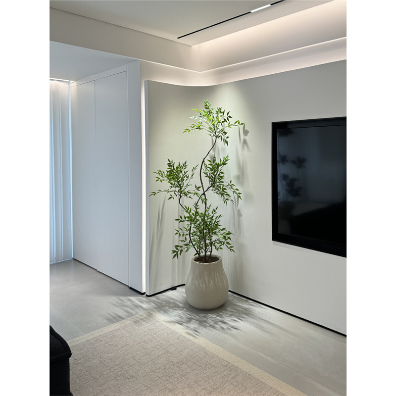 南天竹仿真绿植室内客厅生假树花大型落地盆栽客厅装饰