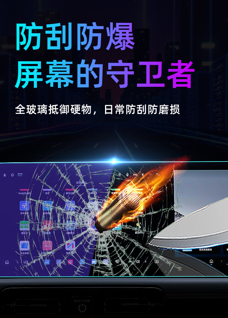 Suitable for 26 models of Beijing Tant 700 central control tempered film car navigation screen protector display screen protective film