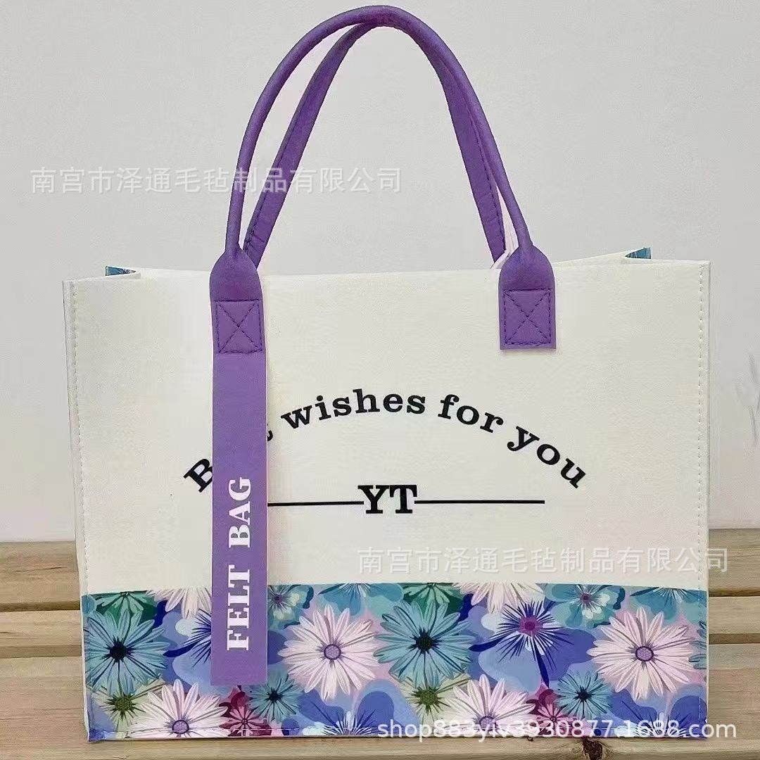 定制网红莫里斯飘带毛毡包文艺范高级手感复古手提袋休闲时尚包袋