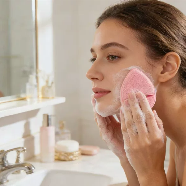 Soak in Water to Expand, Ultra-Soft Face Wash Sponge, Glove-Style Cleansing Sponge, Konjac Sponge, Face Wash Magic Tool, Deep Cleaning Sponge