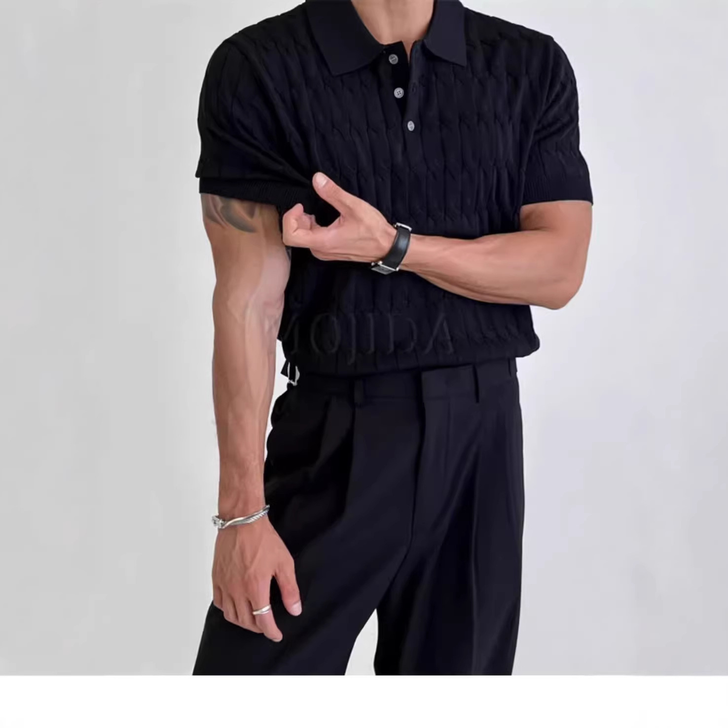 Men's Short Sleeve Polo Shirt - Breathable Slim Fit Casual T-Shirt For Summer, Lightweight & Comfortable, Modern Minimalist Style_voghion.com