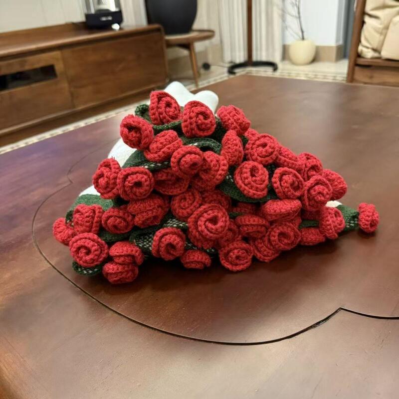 成品玫瑰花束网红毯子手工编织空调毯子送闺蜜女友情人节礼物鲜花|undefined