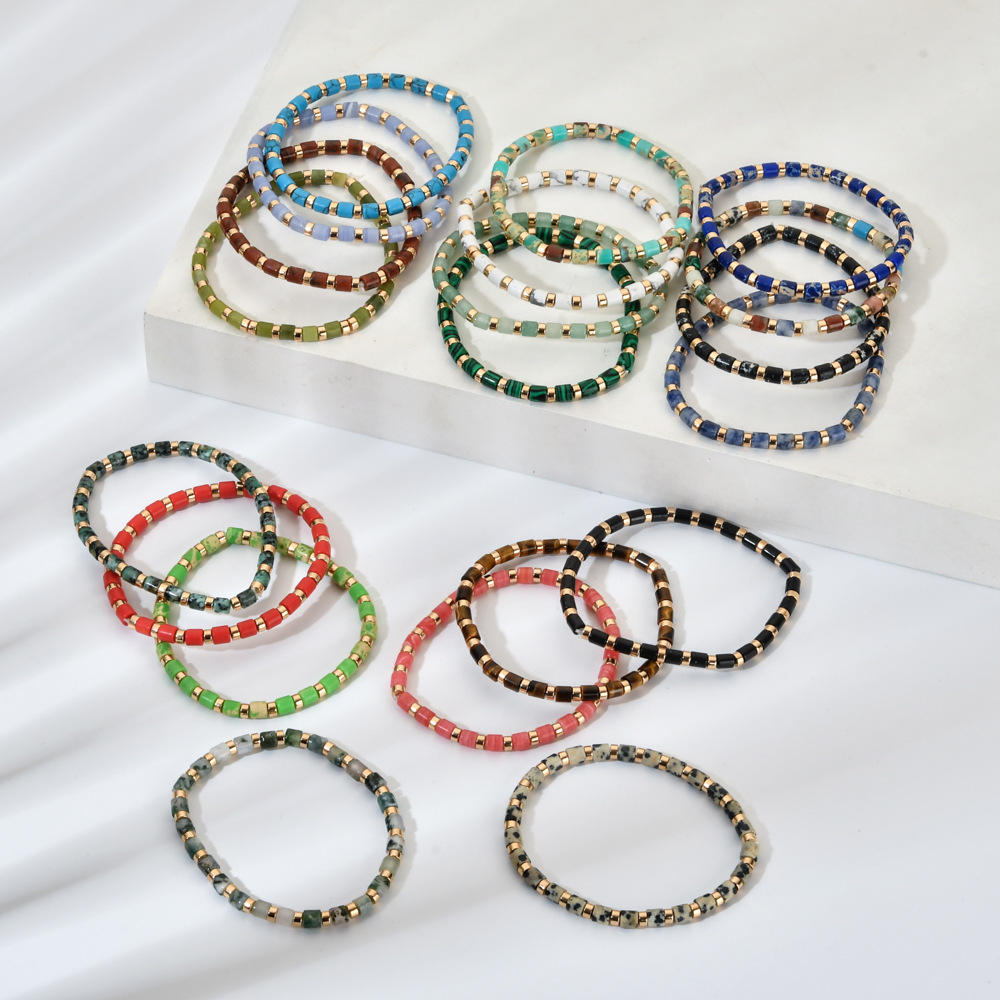 10g Weight Bracelets Classification Natural Stone Chain Material Beaded Chain Chain Type 1 Piece Quantity Daily Occasion natural stone, Agate Material Geometric Pattern All Seasons Season Women's Gender Ethnic Style Style Ethnic Style Geometric Natural Stone Agate Beaded Chain Bracelets In Bulk 23