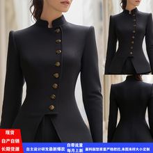 亚马逊独立站速卖通eBay欧美气质百搭不规则修身万圣节西装2025秋