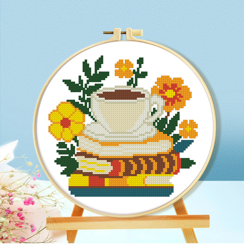 Decoración de estudio paquete de materiales de bordado cruzado para aprender todo el camino acompañado DIY hecho a mano en casa al por mayor image 4