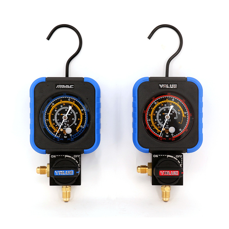 飞越新款领航版高精度防撞冷媒表加氟表空调雪种表单表阀冷库机组