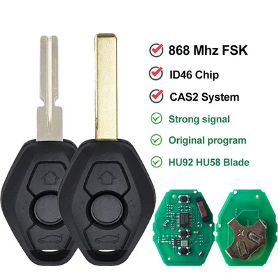 Suitable for BMW CAS2 car key remote control 868Mhz ID46-chip