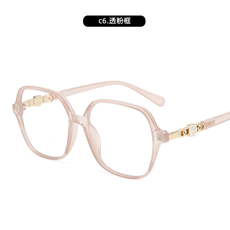 Nueva celebridad de Internet Xiaoxiangfeng Camellia Gafas anti-luz azul Versión coreana del marco de espejo en vivo de Douyin femenino Marco de espejo de miopía