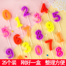 【个】数字生日蜡烛 彩色周岁小蜡烛创意儿童蛋糕装饰小蜡烛