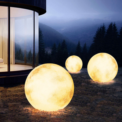 outdoors Moon Light Solar energy network charge Spherical lamp to ground courtyard Lawn waterproof originality decorate Moon