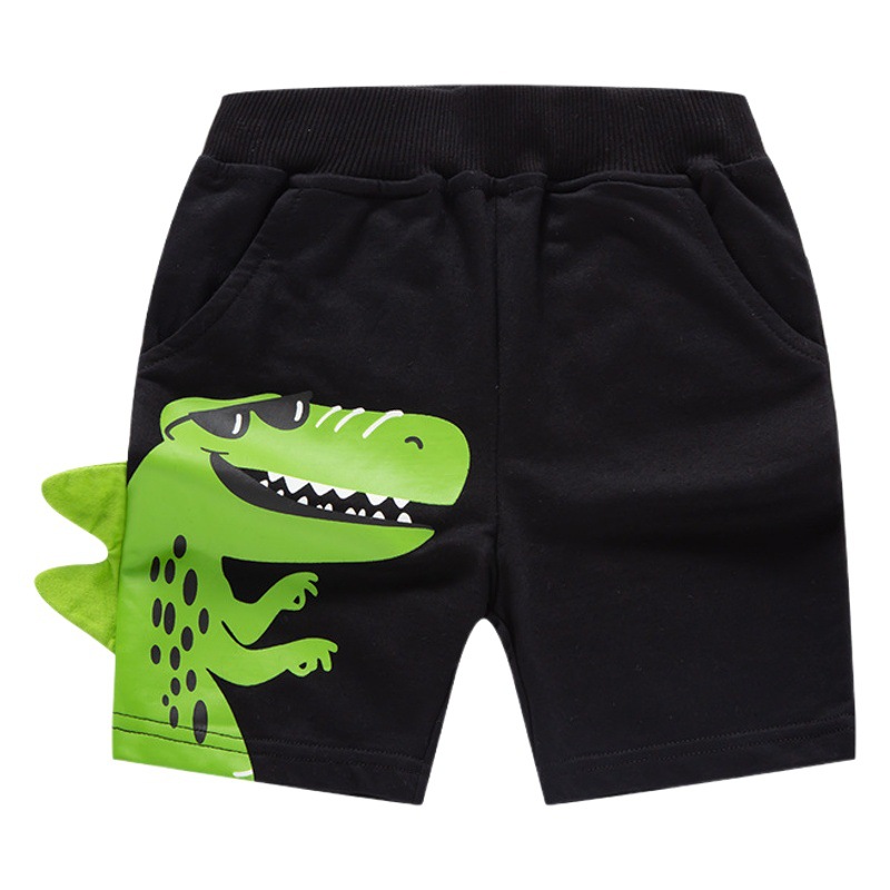 2024 nuevos pantalones cortos para niños dibujos animados dinosaurio niños quinto Pantalones deportivos verano ropa para niños al por mayor entrega de una pieza