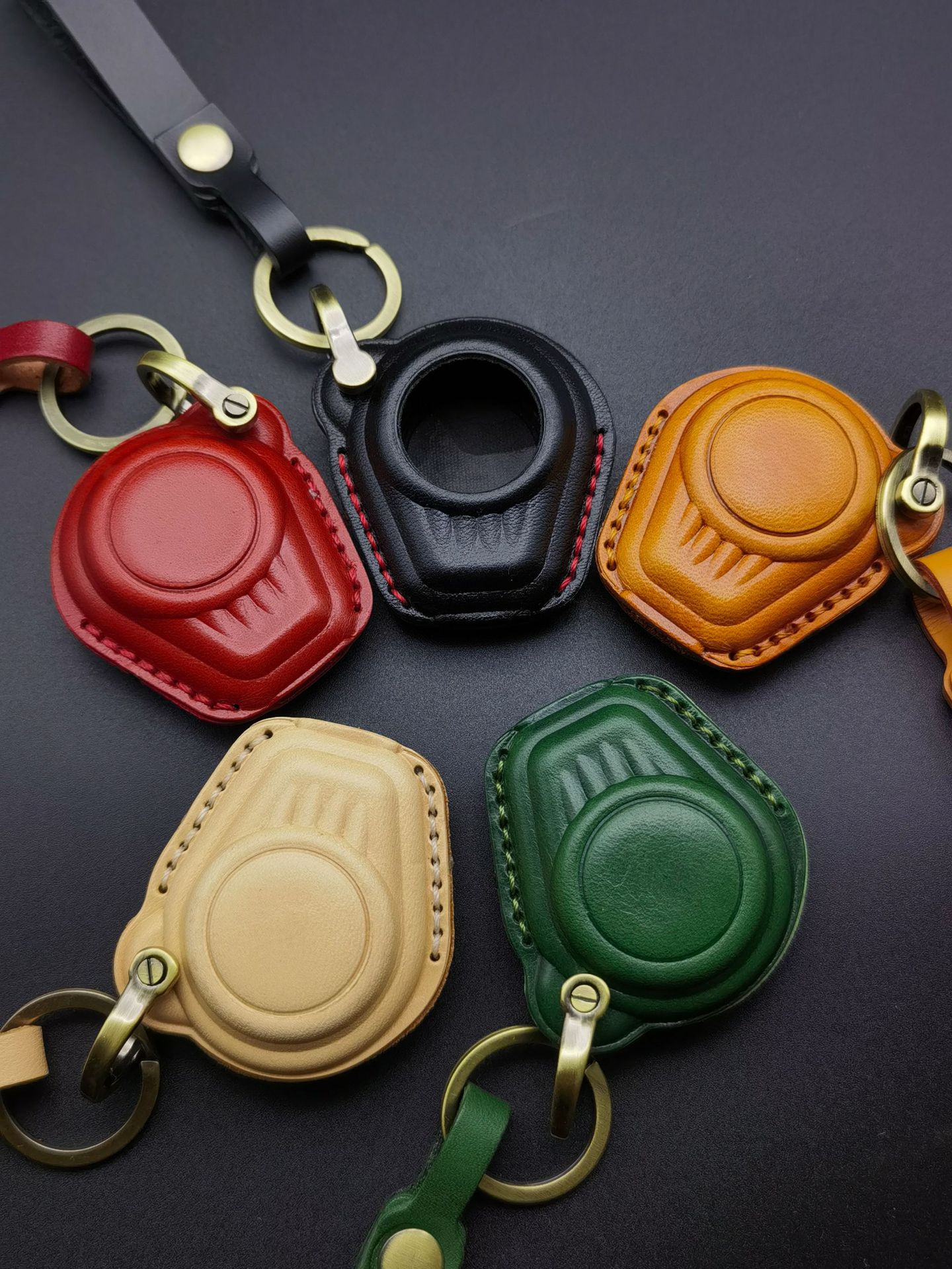 Suitable for Zongshen Yomi Little Bear Dundun Motorcycle Key Cover Bubble Zs125-5A Cowhide Key Bag Buckle