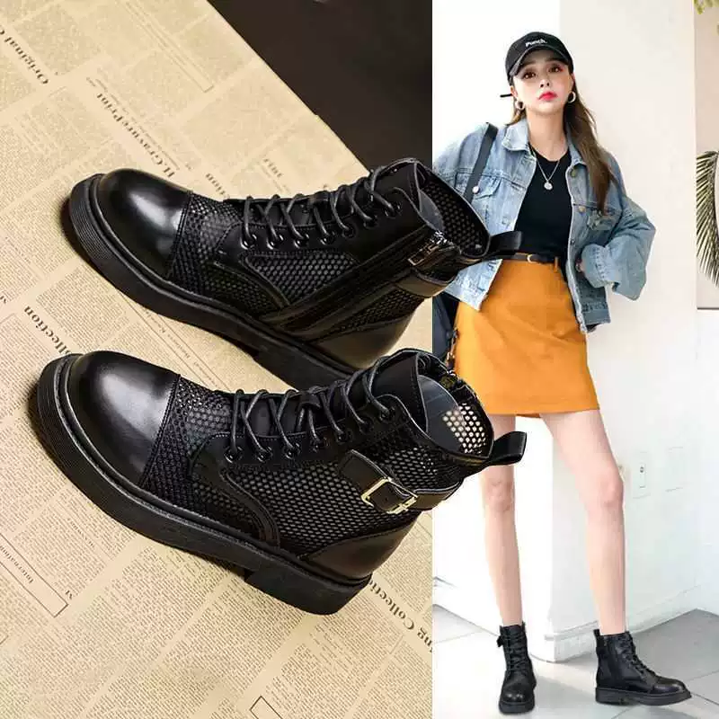 Сетчатые дышащие универсальные тонкие ботинки для отдыха, low boots, 2023, корейский стиль