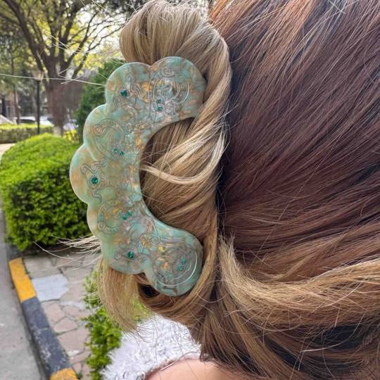Museum Wen Chuang Wang Moss Grab Clip Hairpin Headwear Niche Design Guofeng Jewelry Gift for Girlfriend